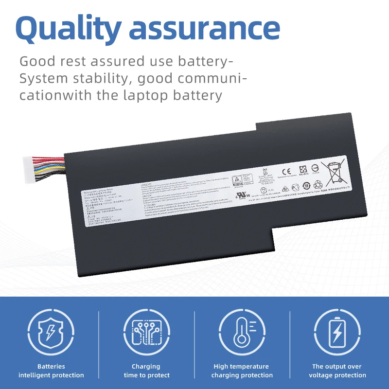 BTY-M6K Laptop Battery For MSI MS-16K3 GF65 GF63 MS-17B4 Thin 8RD GF75 8RD-031TH 8RC Thin 3RD 8RC 9SCThin 9SE/SX 11.4V 4600mAh