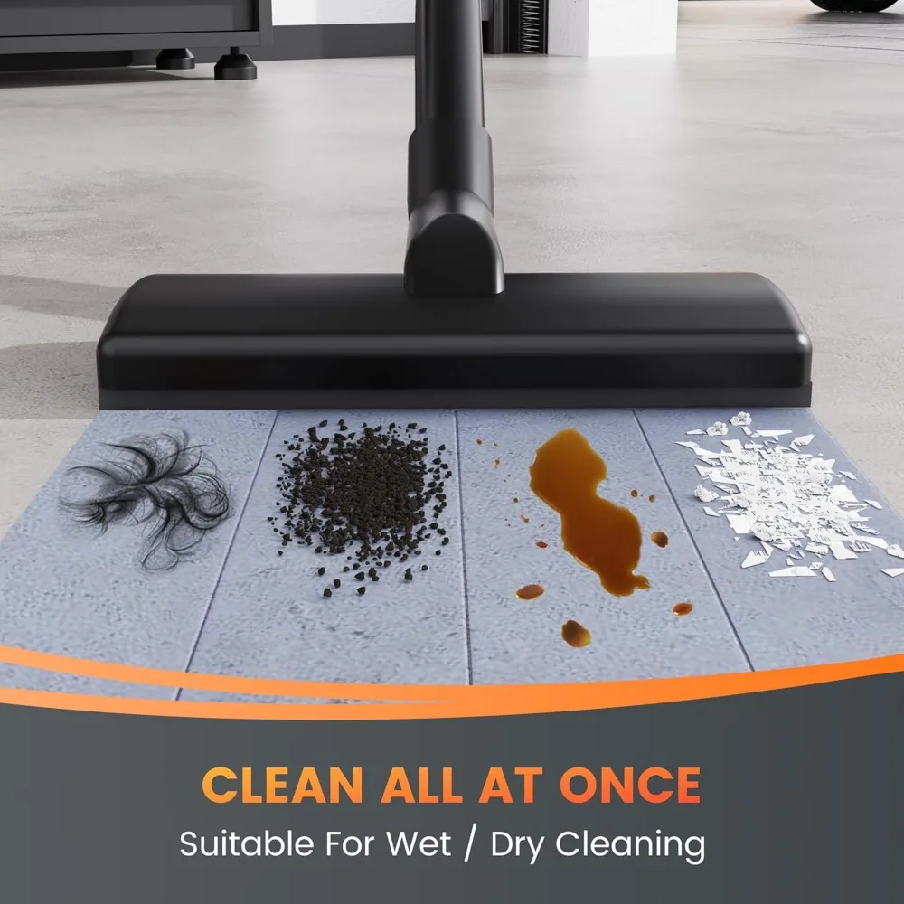 30-футовый выдвижной настенный пылесос для влажной/сухой уборки со шлангом и 6 насадками для чистки автомобиля