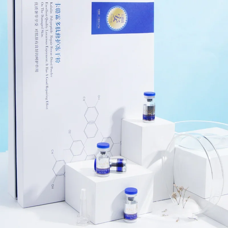 Blue Copper Peptide Freeze-dried Powder Set Oligopeptide Essence 80000 Active Peptide Repairing Moisturizing Face Skin Care Set