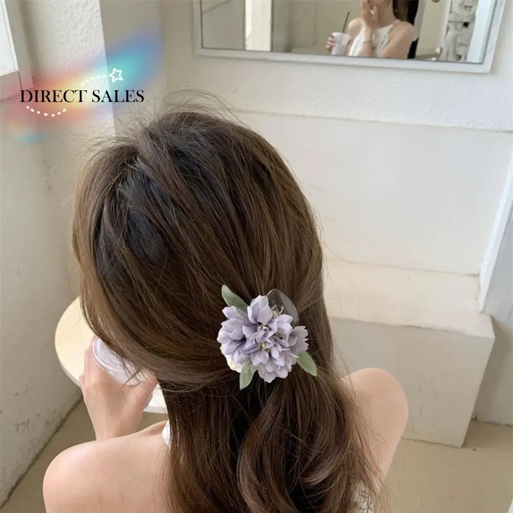 

Cloth Flower Hair Clip Seaside Duckbill Clip Artificial Flower Hairpin Vacation Style Headdress Bohemian Style Hair Clip Beach