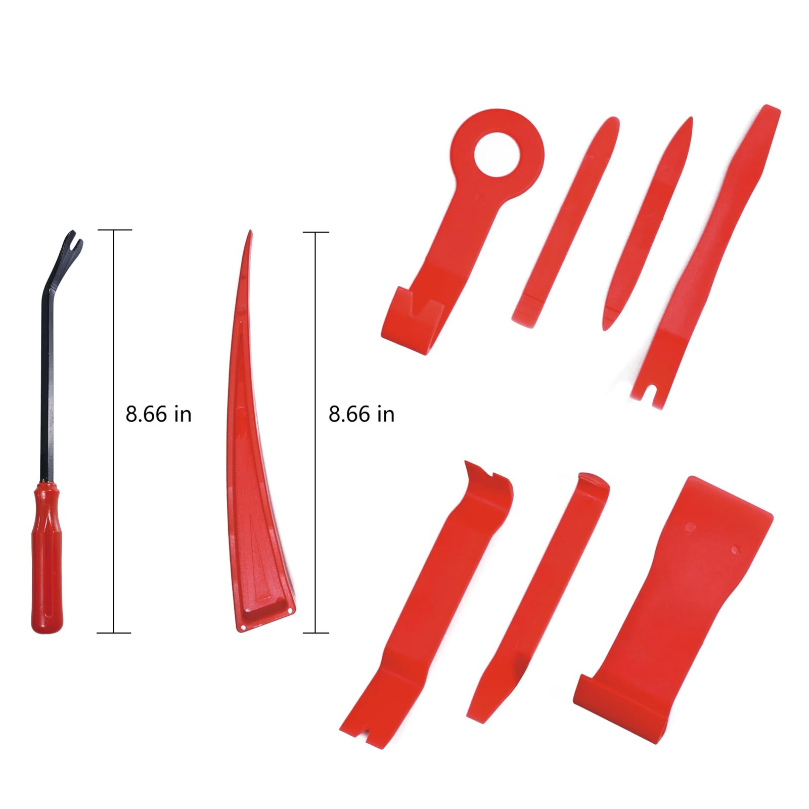 18Pcs Car Door Opening Tool Kit Professional Automotive Lock Out Emergency Unlock Tools Long Reach J-Hook Rods Air Wedge Pump Bag Plastic Trim Pry Tools with Storage Bag & Protective Gloves for Vehicle Door Window Repair - view 4