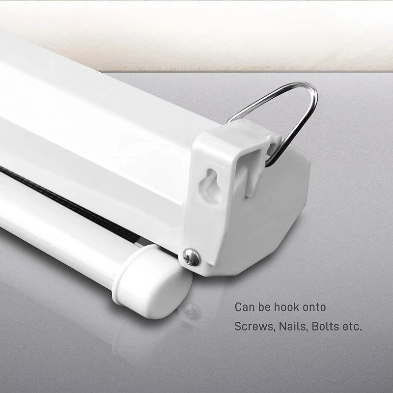 Manual Pull-down Projector Screen - Universal 100-inch Pull-down Retractable Manual Projection Screen with Auto Lock