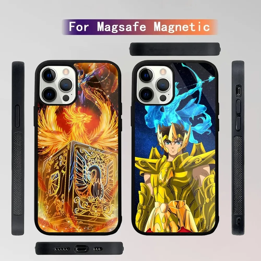 Saint Seiya Knights Of The Zodiac Phone Case For iPhone 15,14,13,12,11,Plus,Pro,Max Mini Magsafe Magnetic Wireless Charging