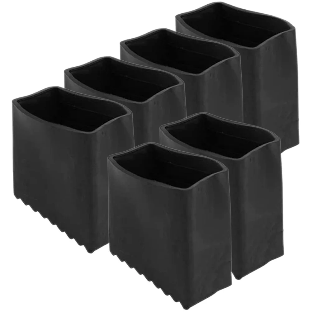 

6Pcs Ladder Feet Covers Rubber Non-Slip Protective Pads for Folding Ladders Floor Scratch Guard Ladder Accessories