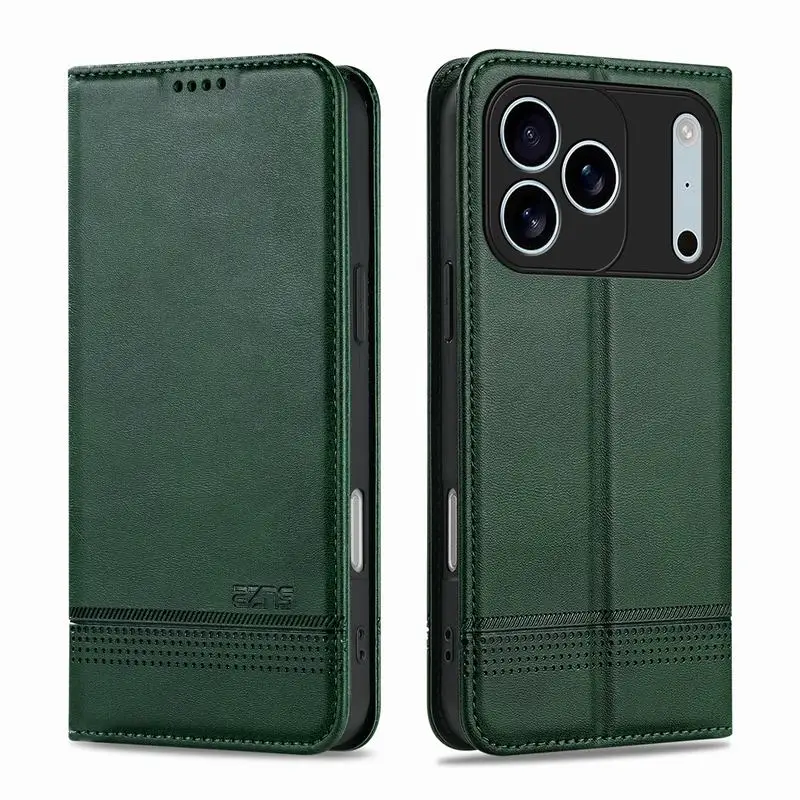 Leather Case For iPhone 17 16 15 14 13 12 11 Pro Max 16e 17 Air X XR XS Max SE 7 8 Plus Luxury Magentic Flip Wallet Cover - náhled 2