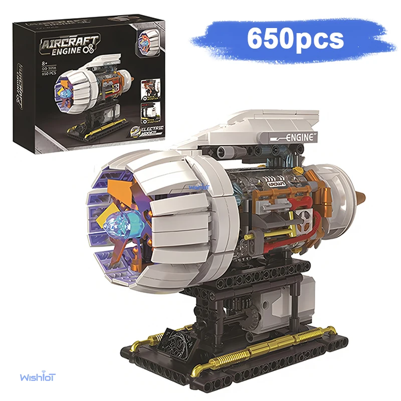 

3056 Aero Turbofan Engine Model 650pcs Building Block set Ornament Small Particle Assembly Kit DIY Toys for Christmas Gifts