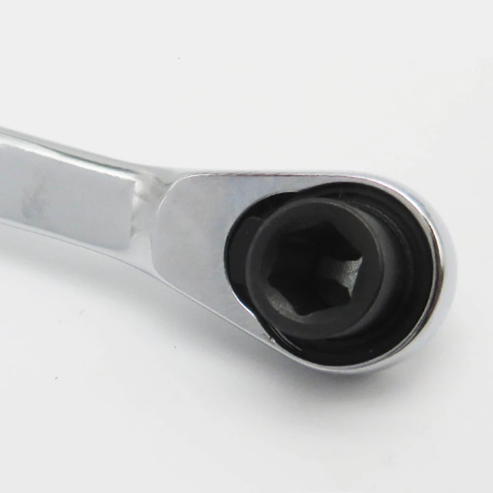 

Mini Ratchet Wrench Silver Socket Small Adjustable Dual Purpose Tool Set 6 35mm Standard Socket Design Durable Long Service Life