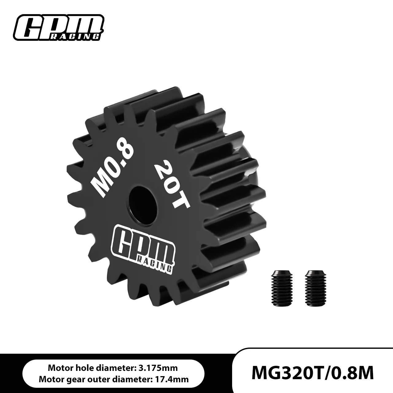 GPM 40Cr stalen motortandwiel 15T-30T (32P / M0,8 / 3,175 mm) rondsel