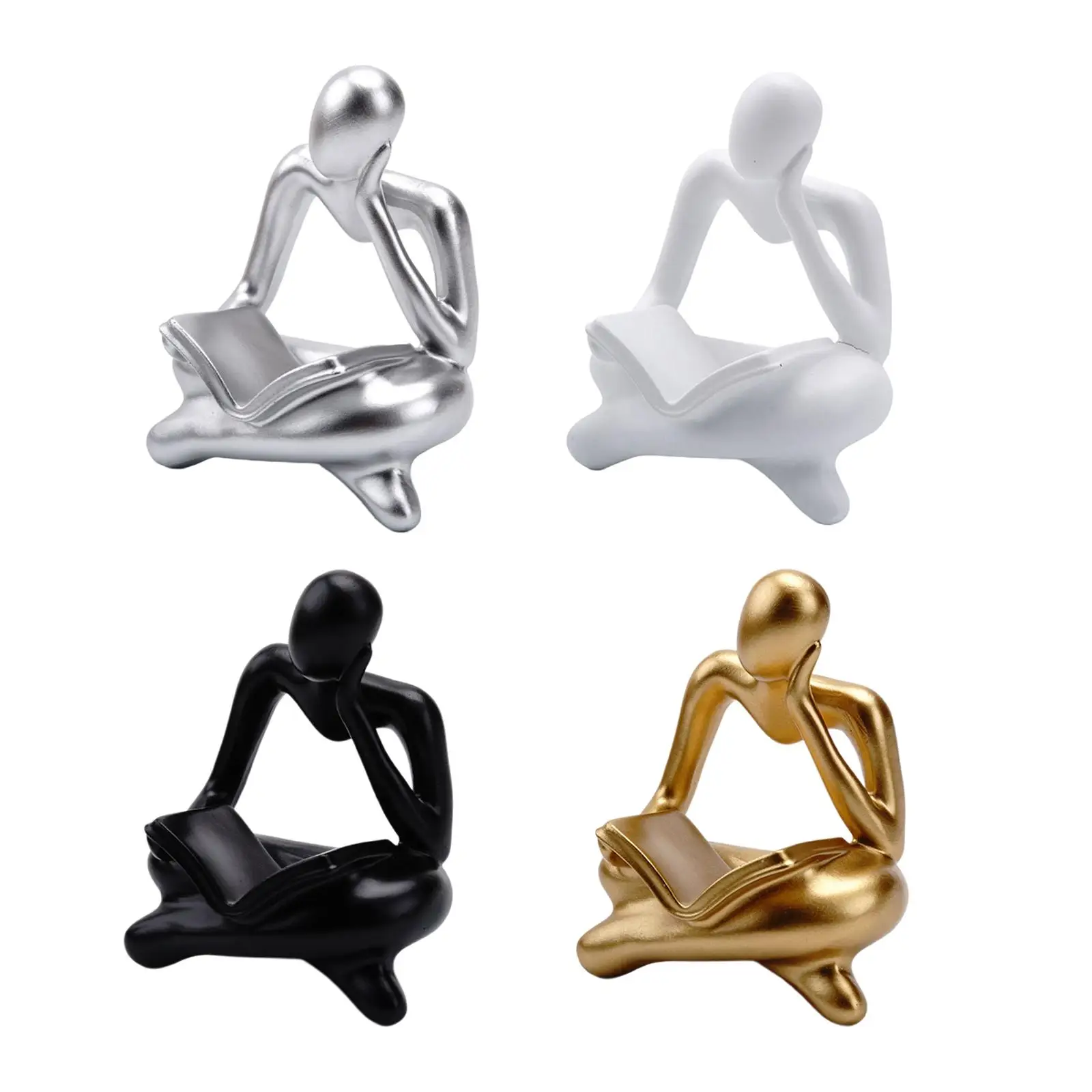 Abstract Thinker Statue Decoration Gift Modern for Countertop Office Hotel