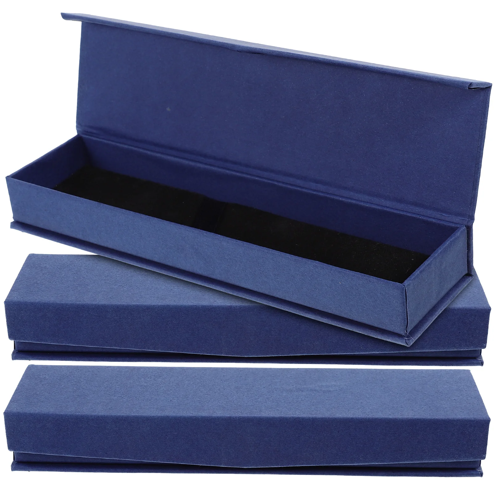 

3 Pcs Black Pen Case Cloth Pouch ganizer Small Empty PP Material Retro Style Long Lasting Use Pen Gift Box For Adults