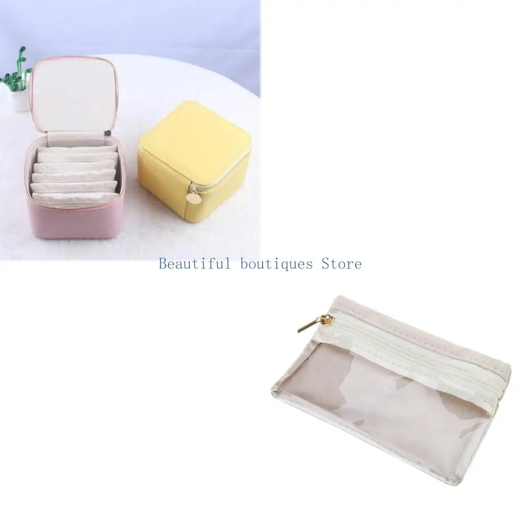 U4LF Stylish Jewelry Bag Display Holder Multifunctional Jewelry Storage Case Chic Jewelry Packaging Bag Display Holder Pouch