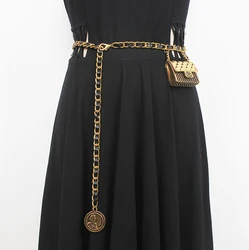 Ceinture étroite en cuir PU pour femmes, ceintures provoqué pour femmes, corsets en métal, décoration de l'environnement, mode de piste, R498
