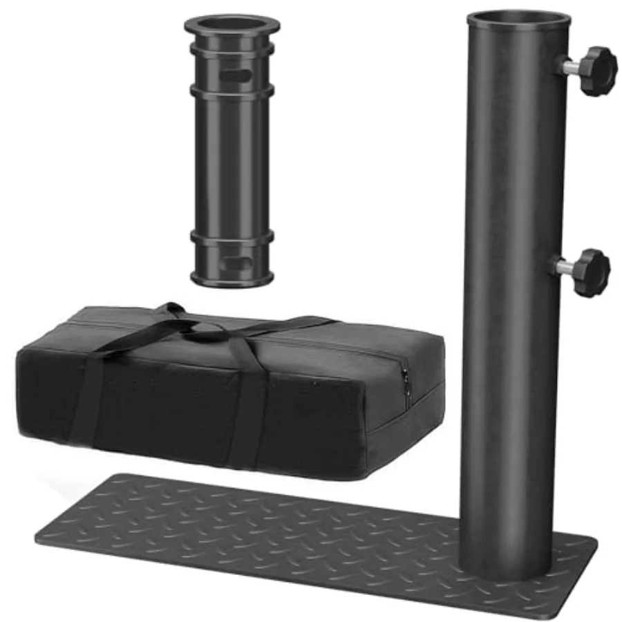 

Flag Pole Tire Mount, Heavy Duty Tailgate Flagpole Stand Holder with 5mm Thick Base and Carry Bag, Fits Up to 2.44" Poles, Port
