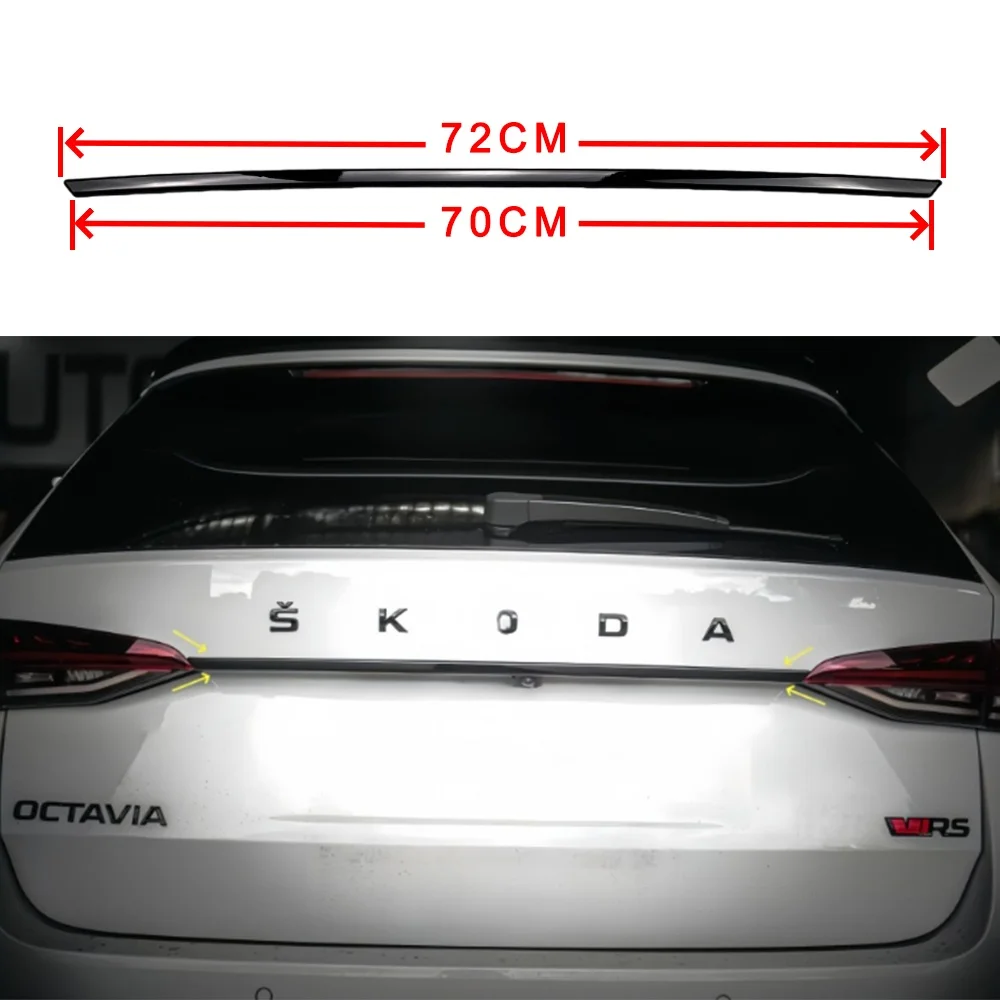 Listwa Ozdobna Tylnego Bagażnika Środkowa Osłona Splitter Ochraniacz Naklejka Samochodowa Skoda Octavia 4 MK4 RS vRS Combi Sportline 2020-2024 — 2