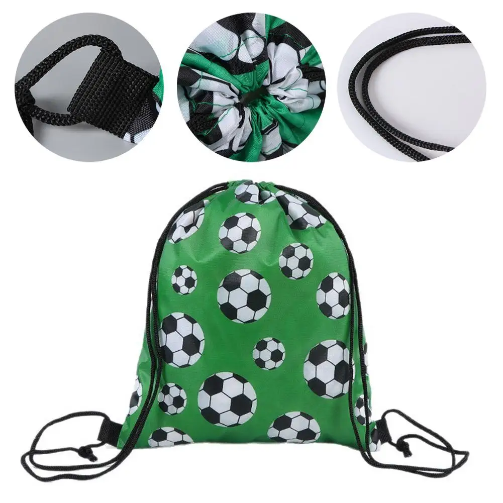 

Рюкзак на шнурке с футбольной тематикой, спортивная сумка с принтом для школы и спортзала, подарок на день рождения для детей, сумка для хранения, сумка для фитнеса и тренировок