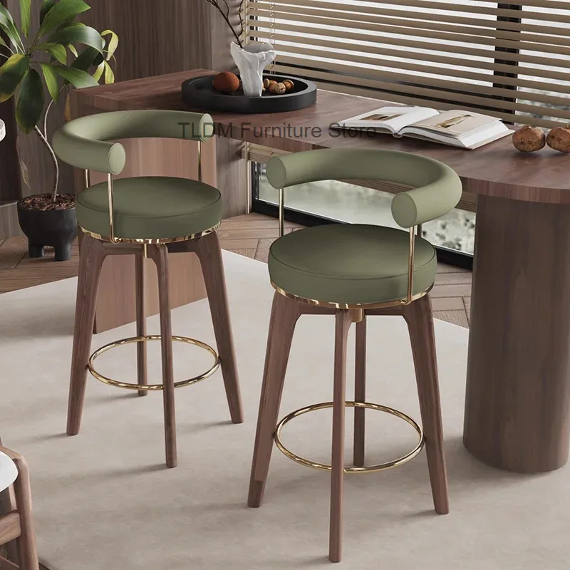 Soft Nordic High Luxury Bar Chairs Stools Modern Bancos Gold Designer Hairdressing Relaxing Vanity Bar De Bar Home Furniture