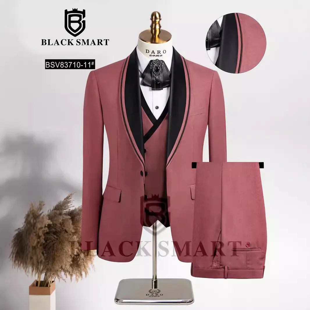 

High-quality Host's Wedding Dress Suit 3 Piece Set (jacket+vest+pant) Business Formal Casual Party Prom Suits Blazer Trousers