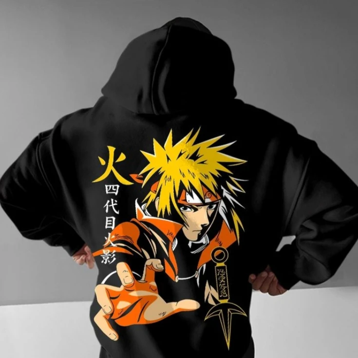 

Oversized Hoodie Anime Naruto Print Men's Clothing Sweatshirt 2025 Autumn Y2k Clothes Loose Cotton Women Long Sleeve Tops Unisex