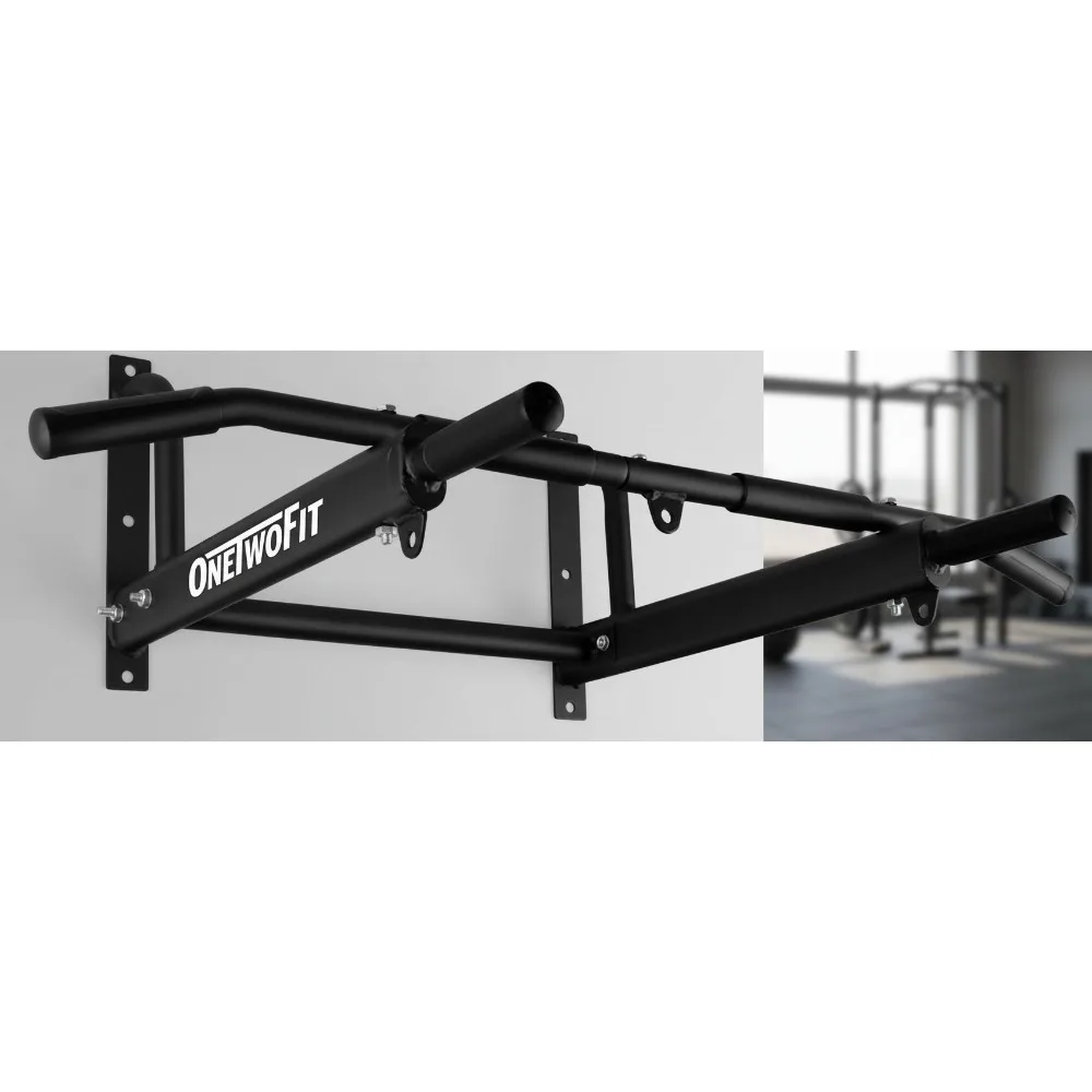 

Сверхмощная настенная перекладина для подтягивания — устойчивая конструкция с 6 отверстиями для домашнего спортзала, макс. 440 фунтов для фитнеса в помещении и на открытом воздухе