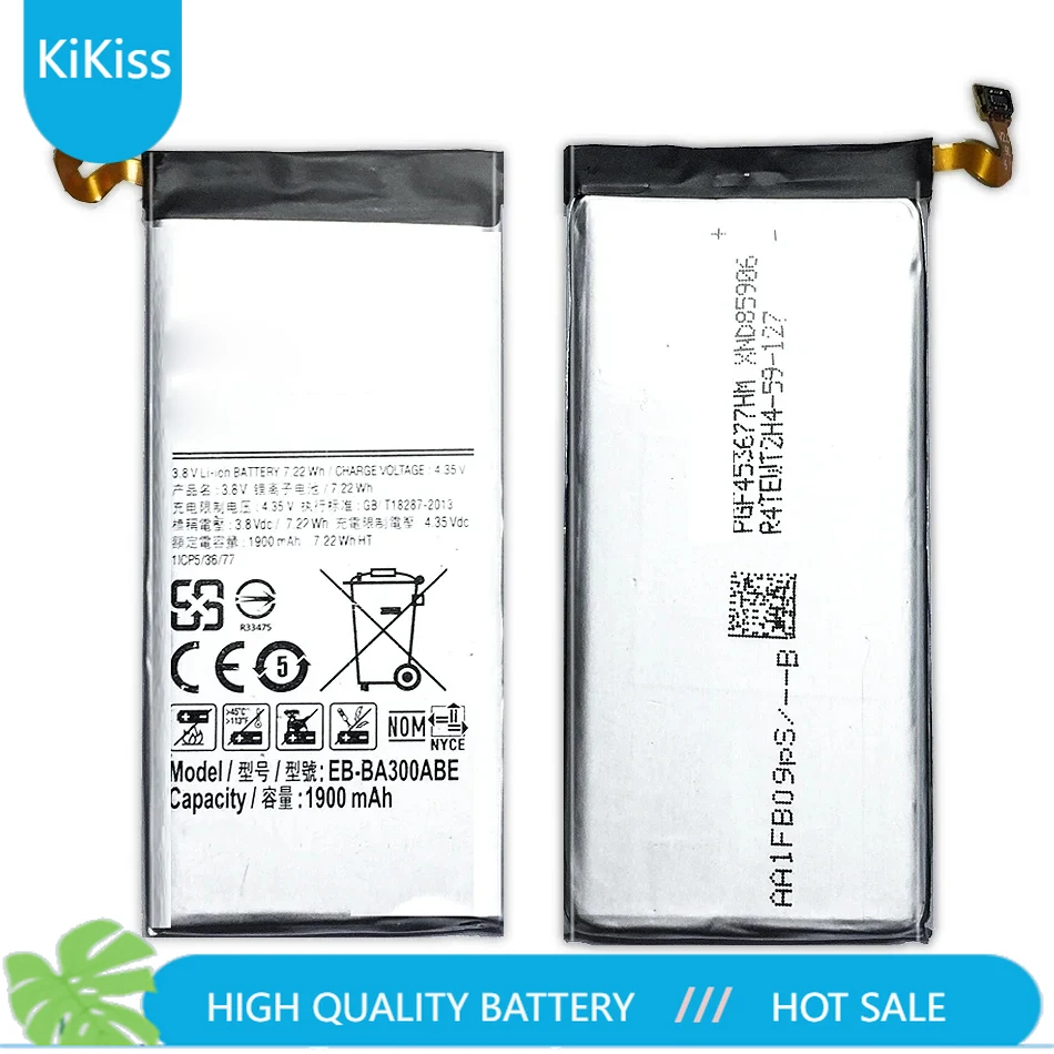 Replacement Battery EB-BA300ABE for SAMSUNG GALAXY A3 2015 A3009 A300 A300X A300H A300F A300FU A300G A300M A3000 1900mAh