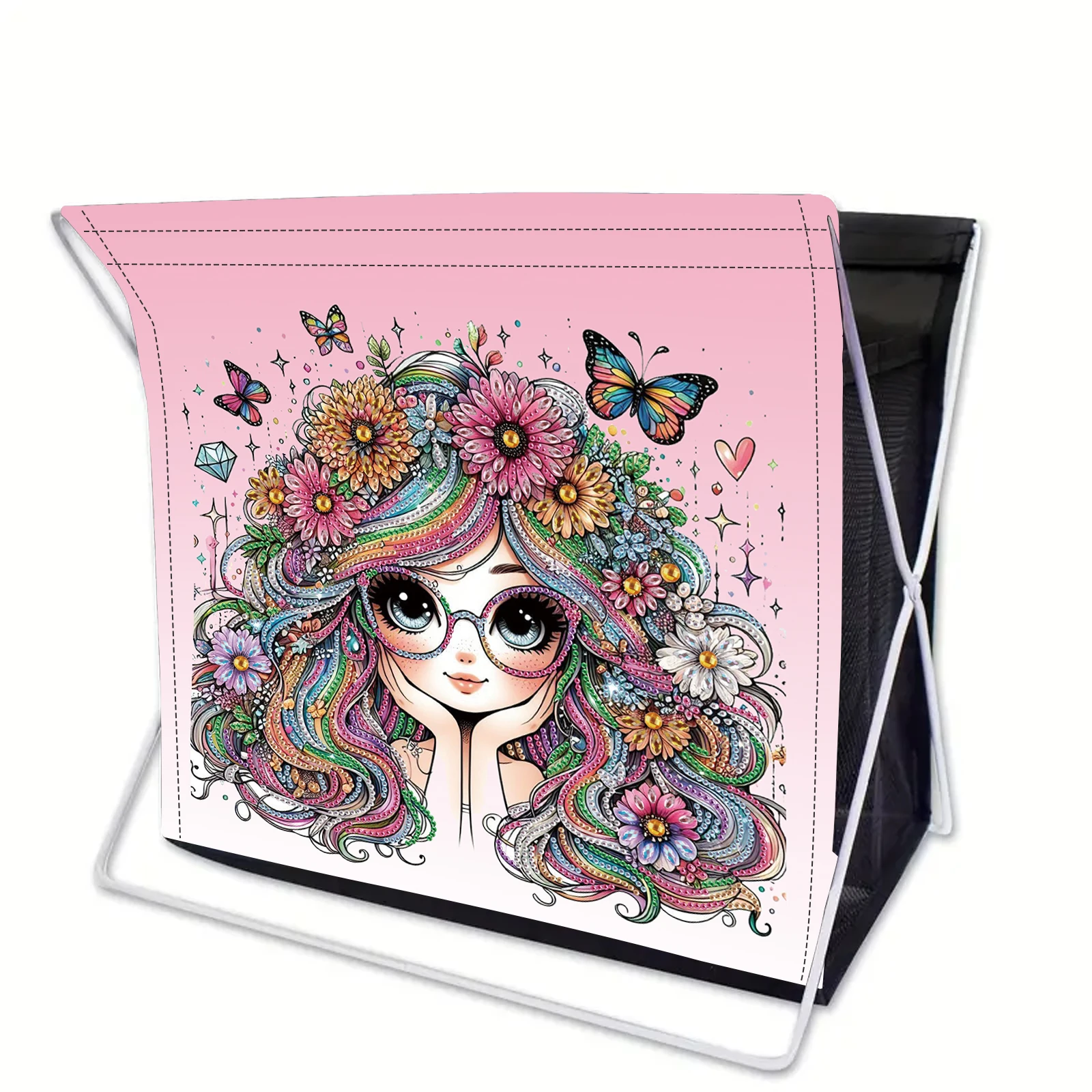 

Комплект корзины для хранения одежды с алмазной живописью, красивые очки Diamond Art, корзина для хранения специальной формы для украшения дома, подарки