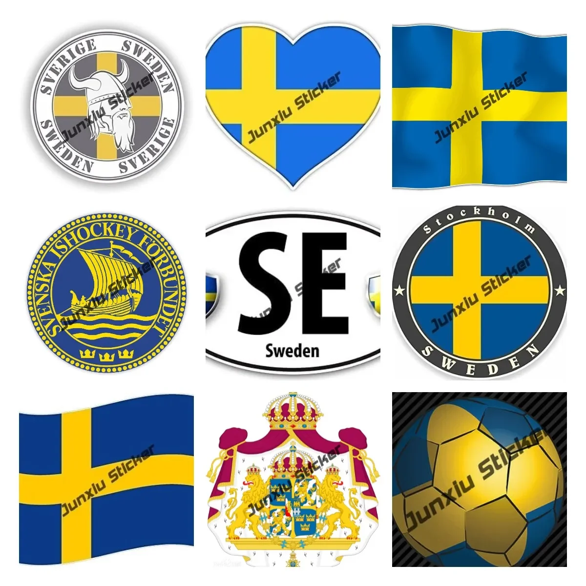 

Sweden Flag Sticker Swede Swedish World Flags Country Nations Patriotic Travel Stamp Commemorative Decal Car Laptop Sticker