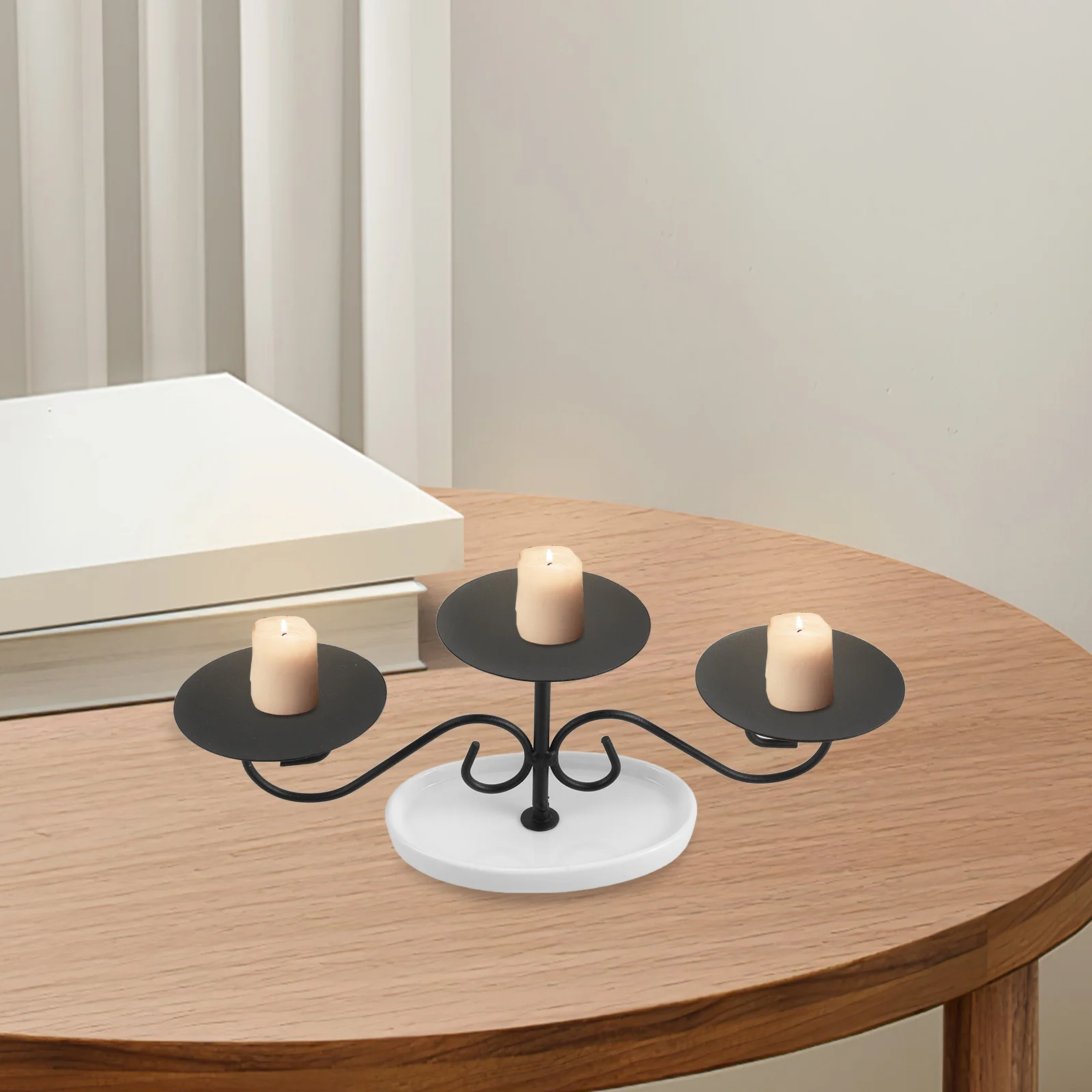 

Wrought Iron Holder with European Charm Sturdy Metal Construction Ideal for Dining Room Table Decor Candlelight Dinner