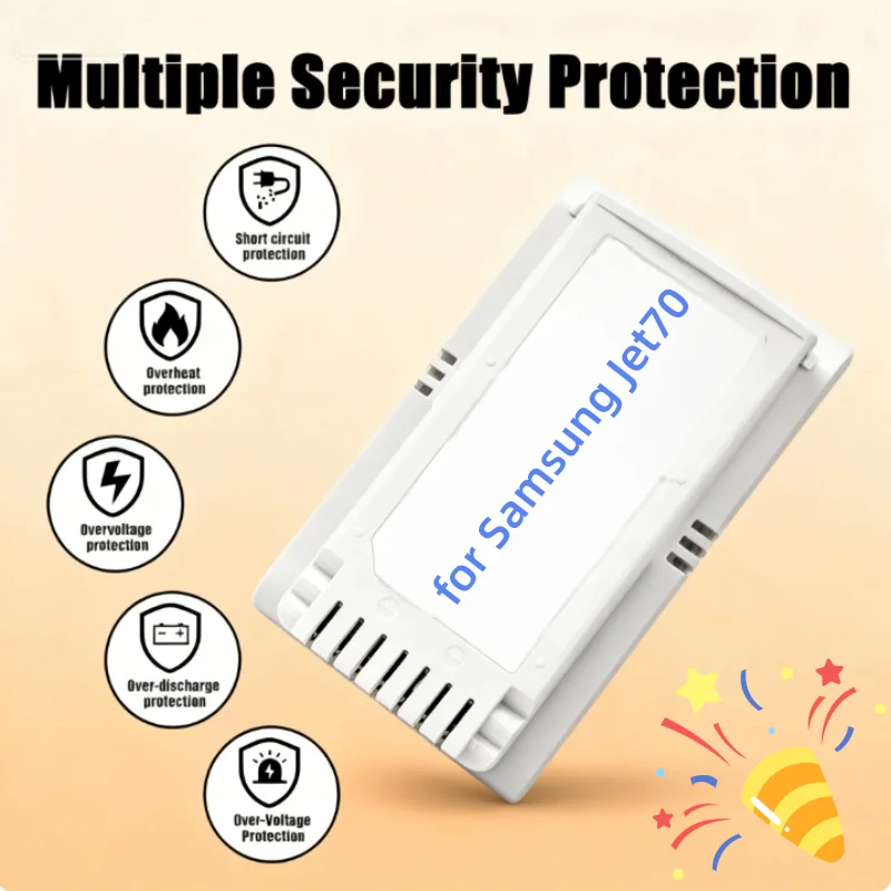 

High Performance Battery for Samsung VS15T7032P4 Vacuum Cleaner Models Jet70 Jet90 Pro Longer Working Time Than Original Part