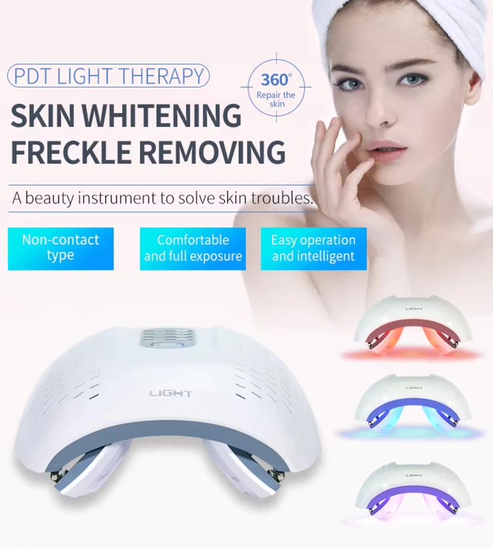 7 colori per la cura della pelle corpo antietà sbiancamento del viso macchina di bellezza maschera a LED dispositivo per terapia della luce salone domestico coreano