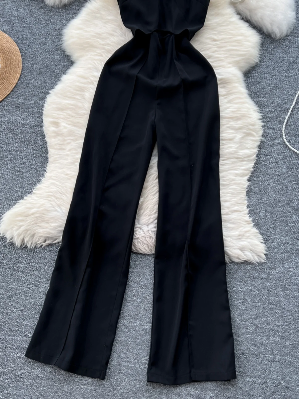 Ele Hollow out Neline  Swimsuit Women's High Waist Slimming Summer Long Pants Sexy Trendy Commute Sle