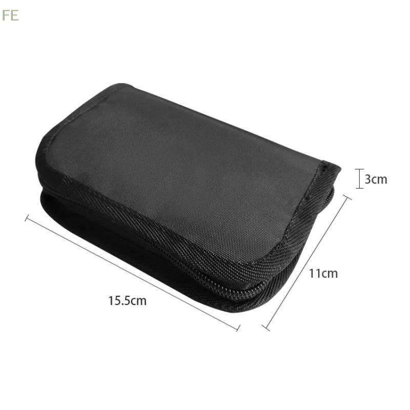 [F]Portable Blood Glucose Meter Storage Bag Household Blood Pressure And Oxygen Meter Carrier Organizer Black Zipper Storage Bag