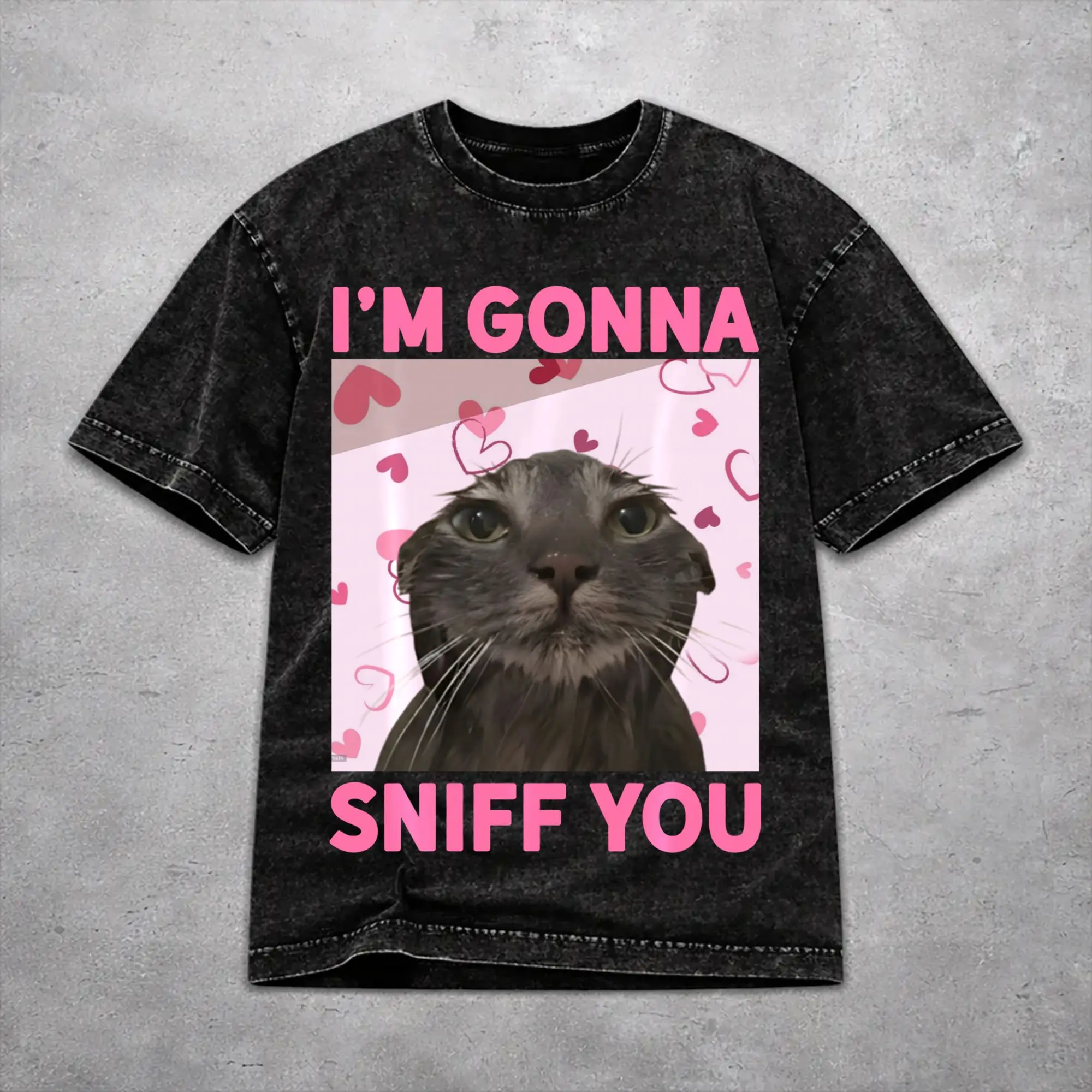 I'm Gonna Sniff You Funny Cat  Shirt Vintage Style For Men Women Cotton Tee Shirts Tops