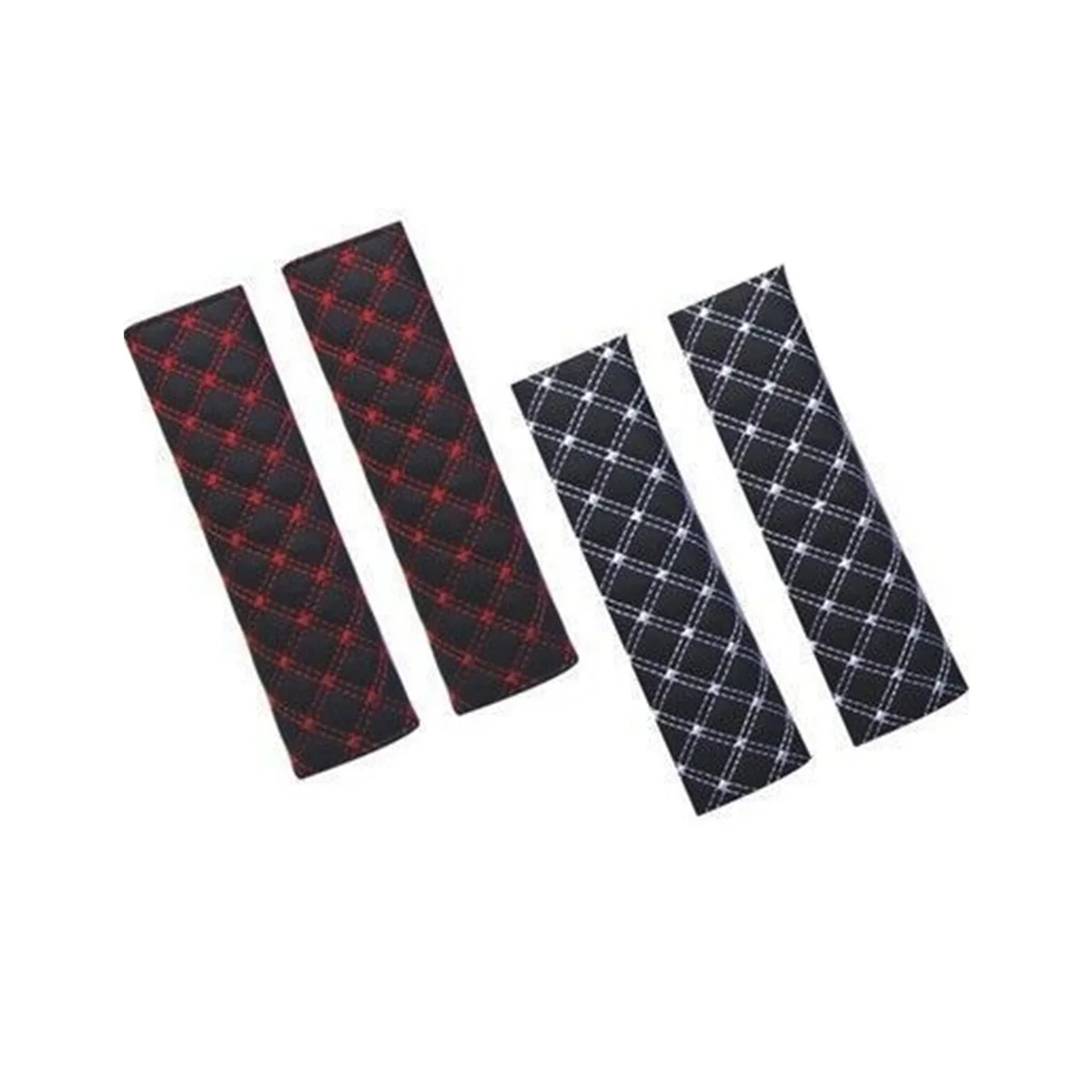 

2Pcs Safety Belt Shoulder Cover Pads Breathable Comfortable Colorfast Car Protection Cushion Red Car Belt Protector