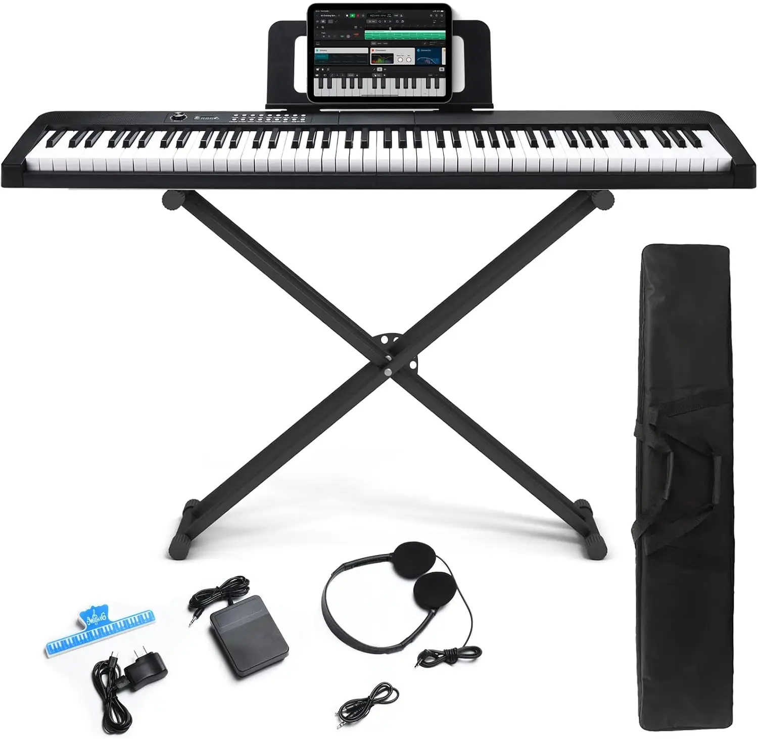 Semi-Weighted 88-Key Digital Piano, Electric Keyboard Piano Including Sustain Pedal and Power Adapter