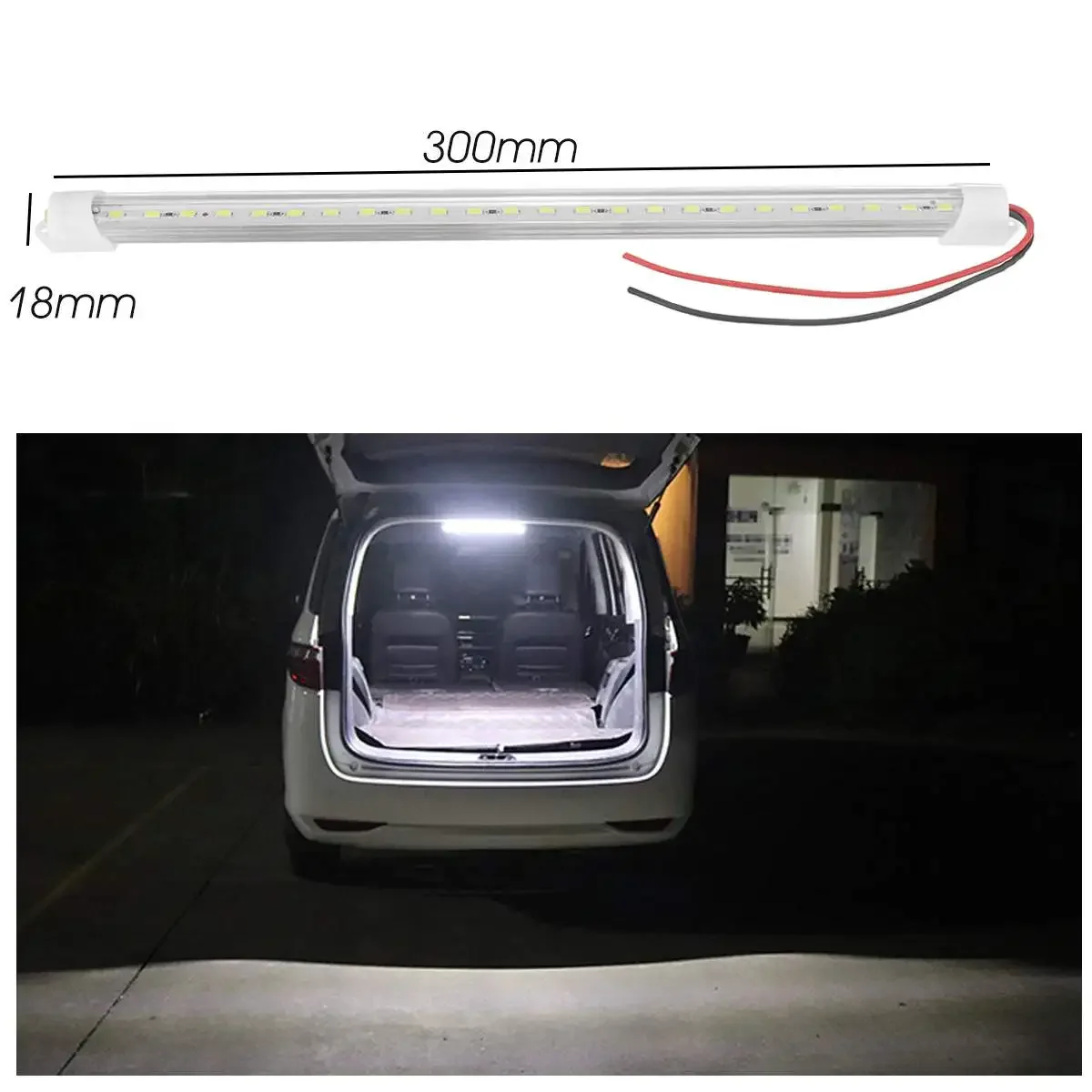 

Car Interior Light Lamp Strip Light Bar On/Off Switch 12V 24V LED 1Pc for Van Lorry Truck Camper Caravan Camping RV Caravan