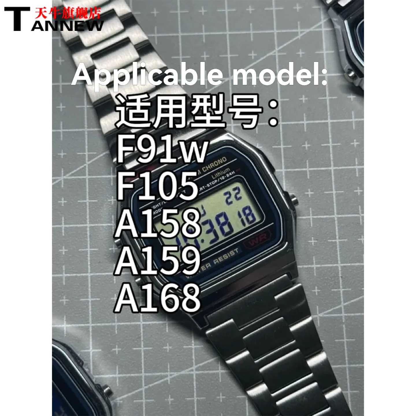 STN LCD Screen Mod for Casio Watch High Contrast Display Replacement for F-91W F-105 A158 A159 A168 Series (Screen Only) image 4