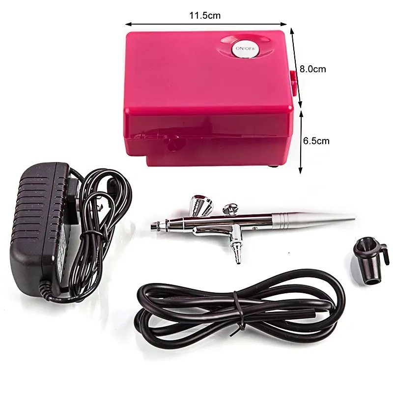 Airbrush Makeup Kit with Mini Airbrush Single Aerograph Set Temporary Tattoo Face Body Paint Nail Art air Brush Set