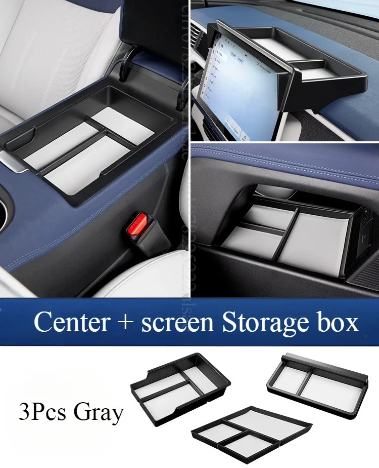 لمنظم وحدة التحكم المركزية Xpeng G6 صندوق تخزين أسود وأزرق منظم تخزين سفلي تحويل الملحقات الداخلية #3