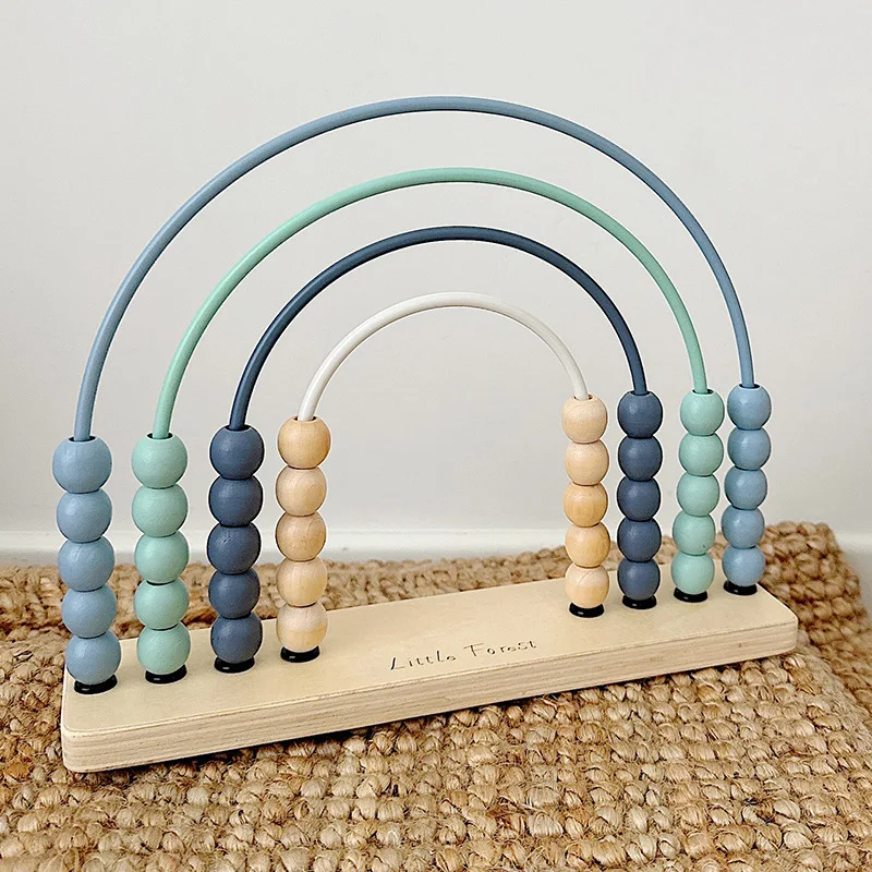 Wooden Abacus Math Toys for Kids INS Style Learning Education Counting Training Frame Teaching Aids for Kids Montessori