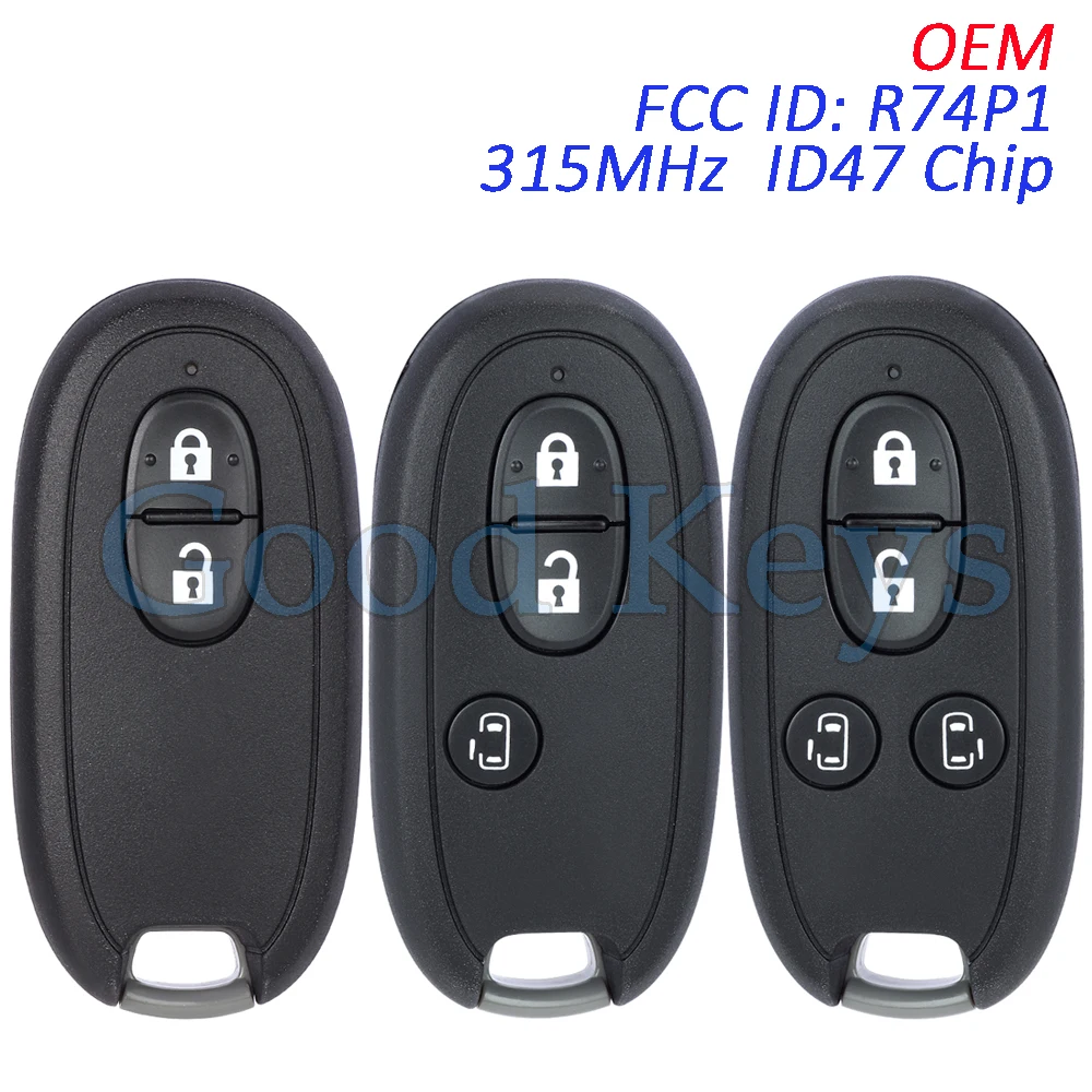 

OEM R74P1 Smart Remote Key Fob for Suzuki Alto Wagon R Every Palette Spcia Solio Hustler Mitsubishi ID47 315MHz Russia Market