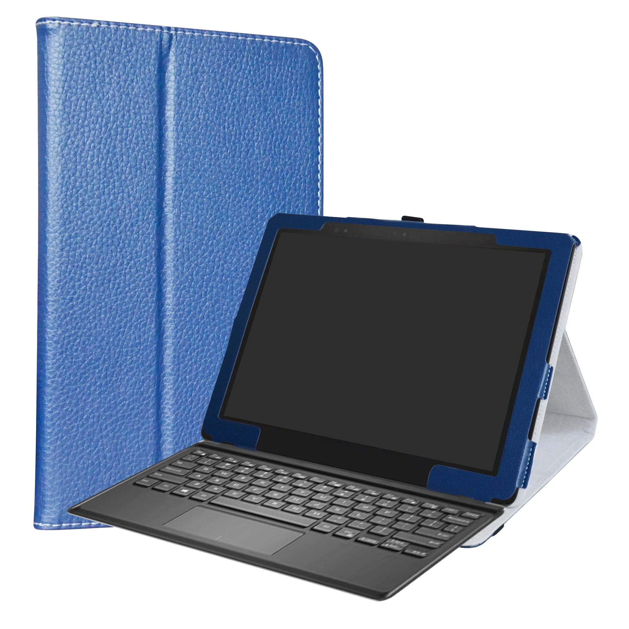 Etui na tablet Dell Latitude 5285 12,3" ze składaną podstawką ze skóry PU z elastycznym zapięciem