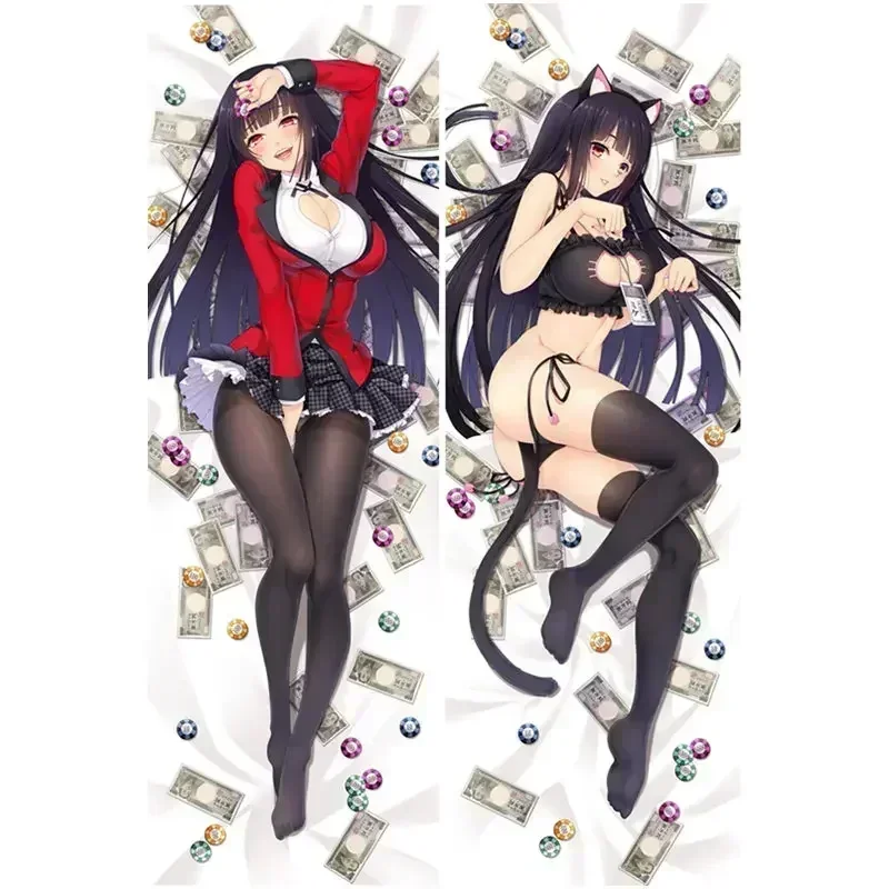 

60x180cm Anime Kakegurui Twin pillow Cover Jabami Yumeko Meari Saotome Dakimakura Case Bedding Hugging Body pillowcase Gifts