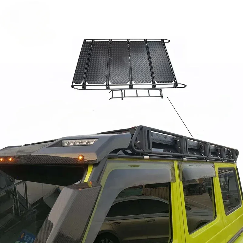 Car Roof Rack For W463 G Wagon G350 G500 Facelift Refit Luggage Carrier For W464 G63 Off-Road Style Roof Rack Ladder