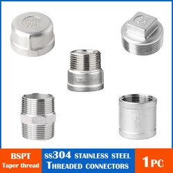 Male Straight Hexagon Joint Nipple Pipe Connection 304 fittings Stainless Steel threaded 1/2