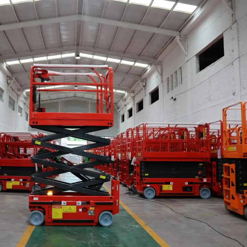 YG nuevo 3m-14m hombre elevación automática tijera ascensor hidráulico autopropulsado almacén tijera ascensor precio barato para la venta