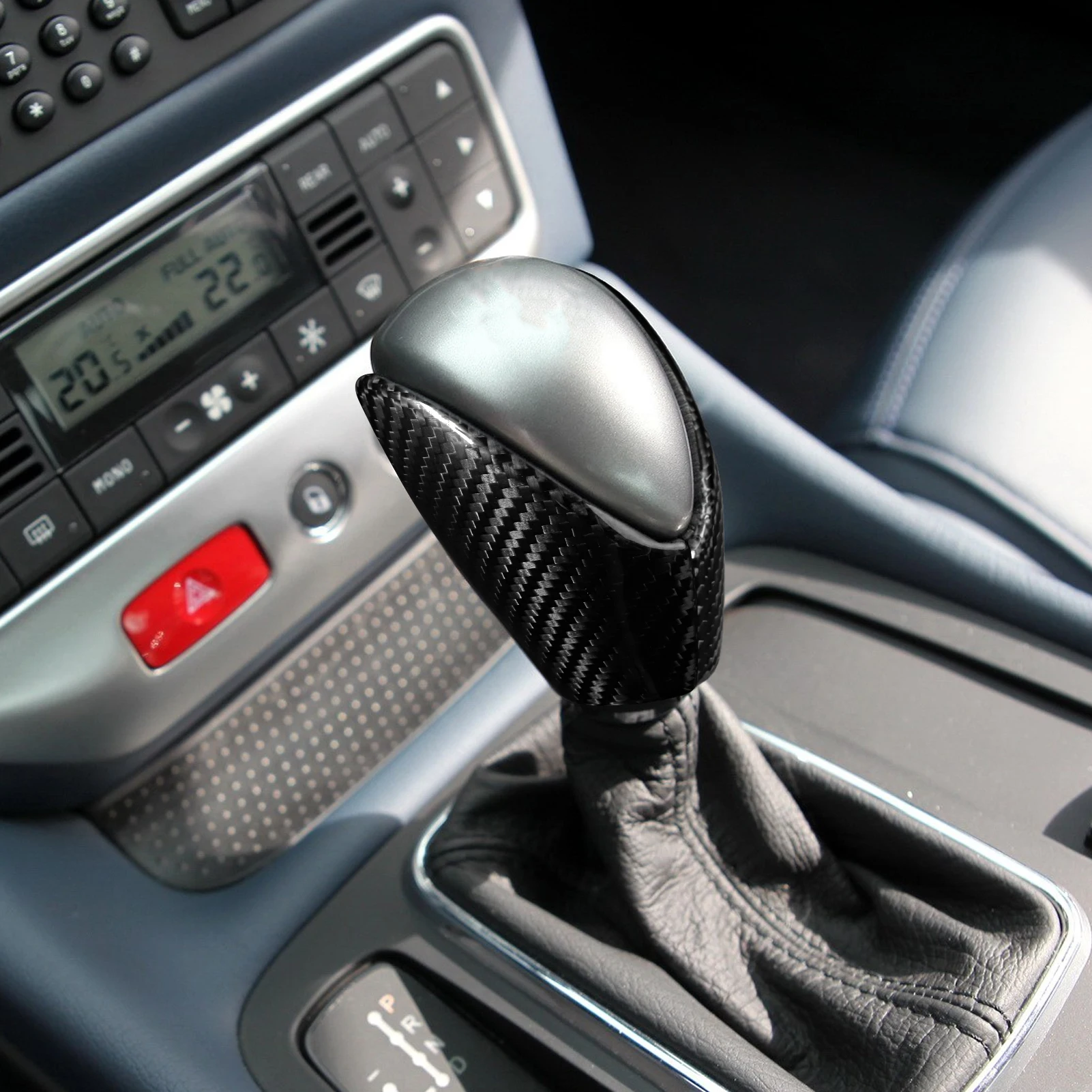 For Maserati GranCabrio GC GranTurismo GTS 2008-2019 Real Dry Carbon Fiber Gear Shift Knob Side Cover Car Accessories Decoration