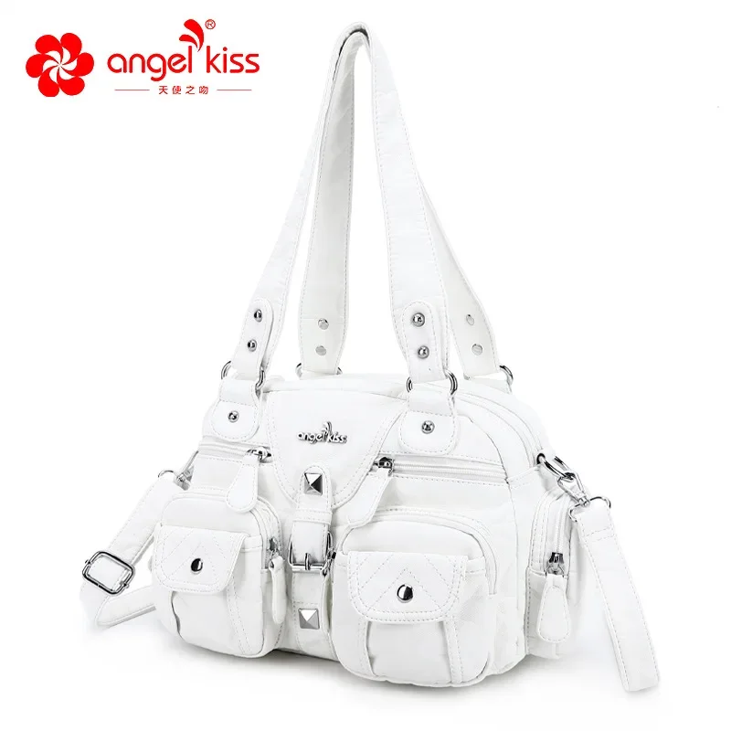 Angelkiss Women Handbags Satchel Top-handle Handbag PU Shoulder Bag Dumpling Pack Give Gifts Shoulder Bags Phone Money Pack
