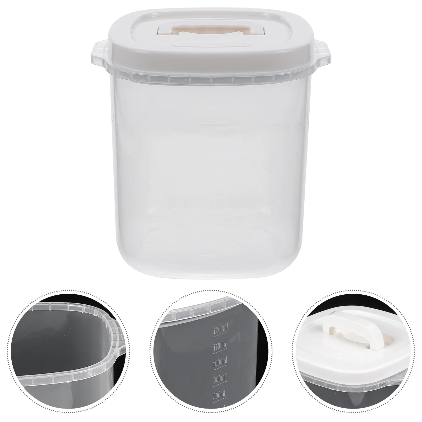

Kitchen Storage Canister 10 Lbs Airtight Rice Container For Tea Coffee Beans Dry Food Grain Cereal Dispenser Sealed Pantry