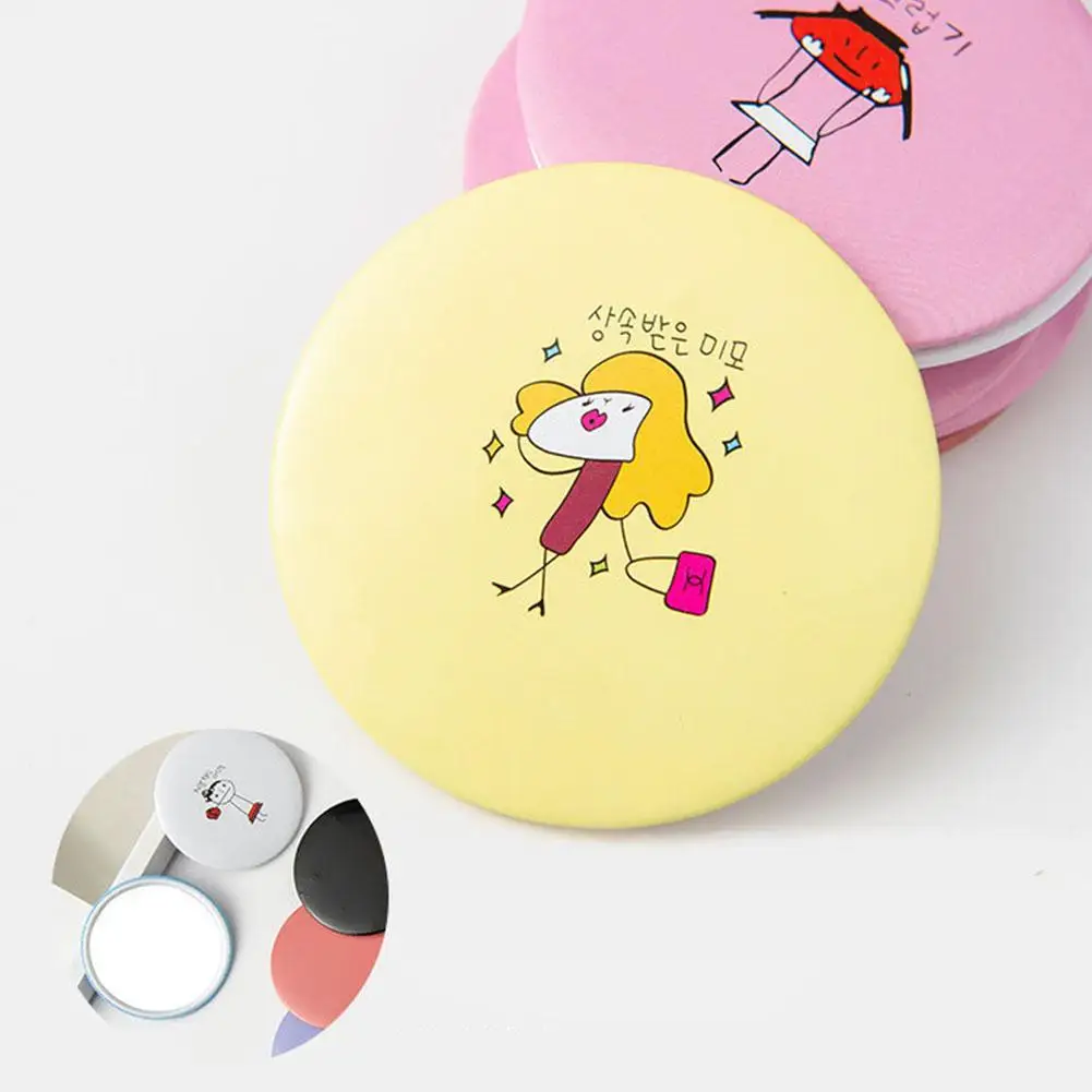 Dog Cartoon Makeup Mirror Sweet Strawberry Panda Cosmetic Style Tool Small Daily Letter Korean Mirror Ins Round F6N5