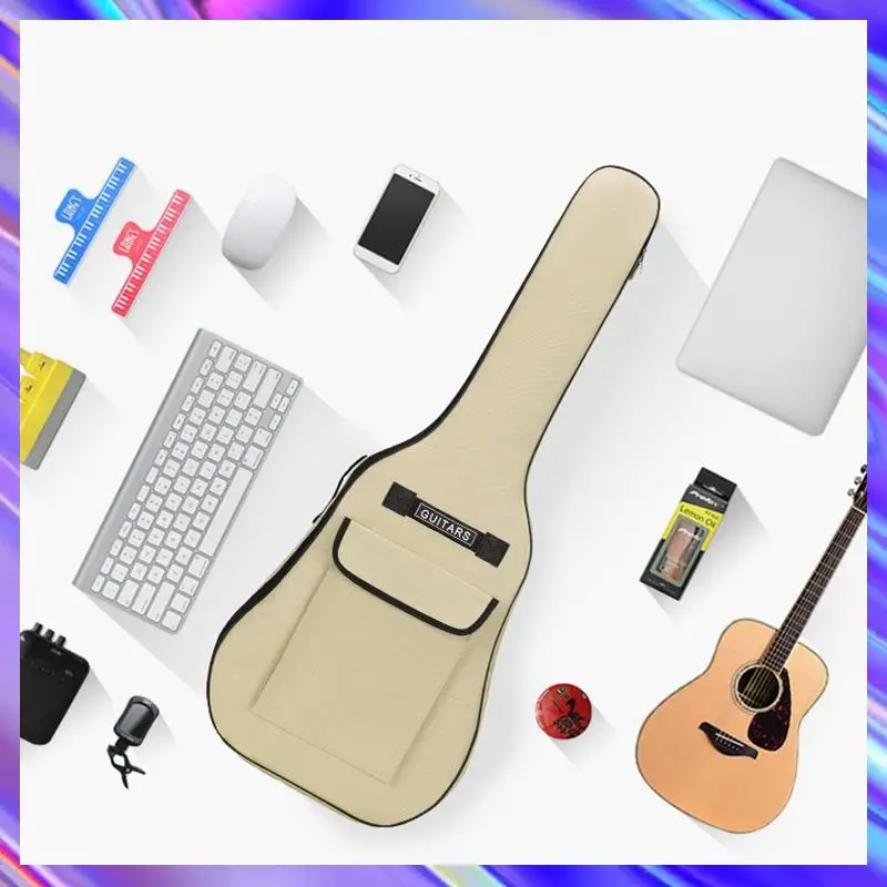 

Quality 40/41Inch Oxford Fabric Acoustic Guitar Gig Bag Waterproof Backpack 5Mm Double Shoulder Straps Padded Soft Case